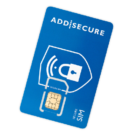 SIM-kort Addsecure datatrafik Telia max 100MB/mnad