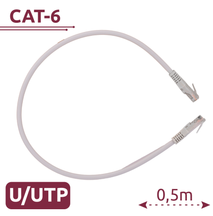 Patchkabel Cat6 0,5 M UTP6-H-05W